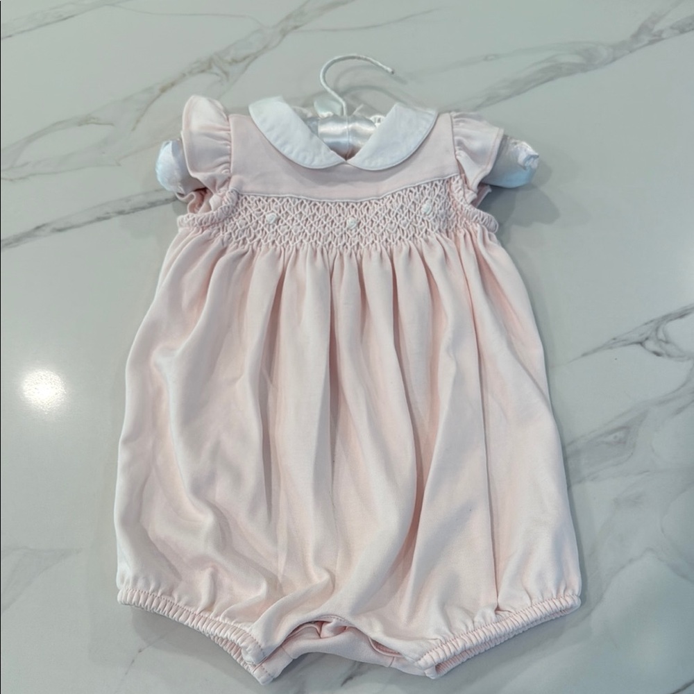Ralph Lauren Hand Smocked Pink Bubble
